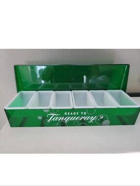 Vintage Tanqueray Gin Fruit Olive Garnish Restaurant Bar Caddy Serving Tray 90s